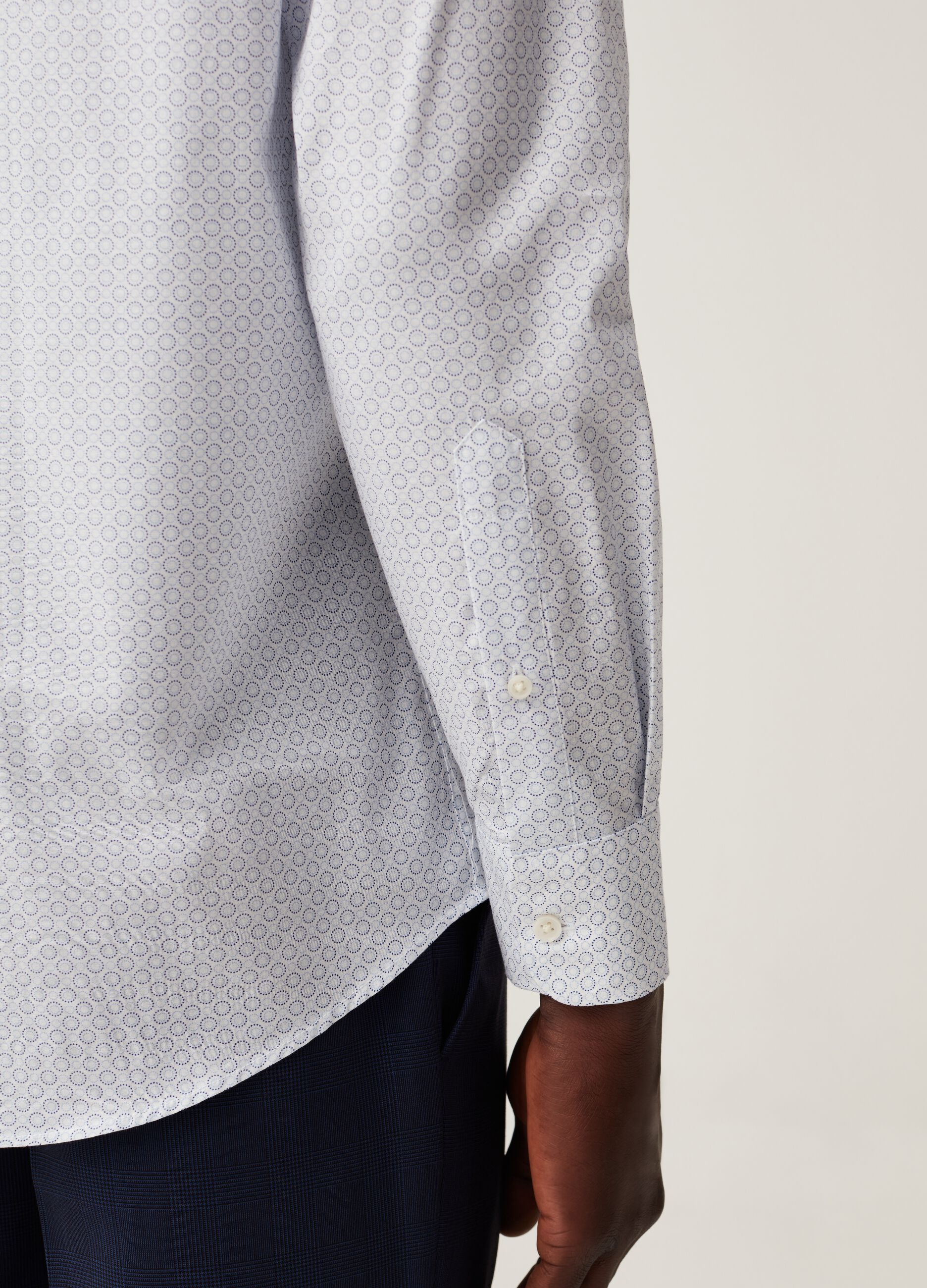 Camicia regular fit con micro fantasia_3