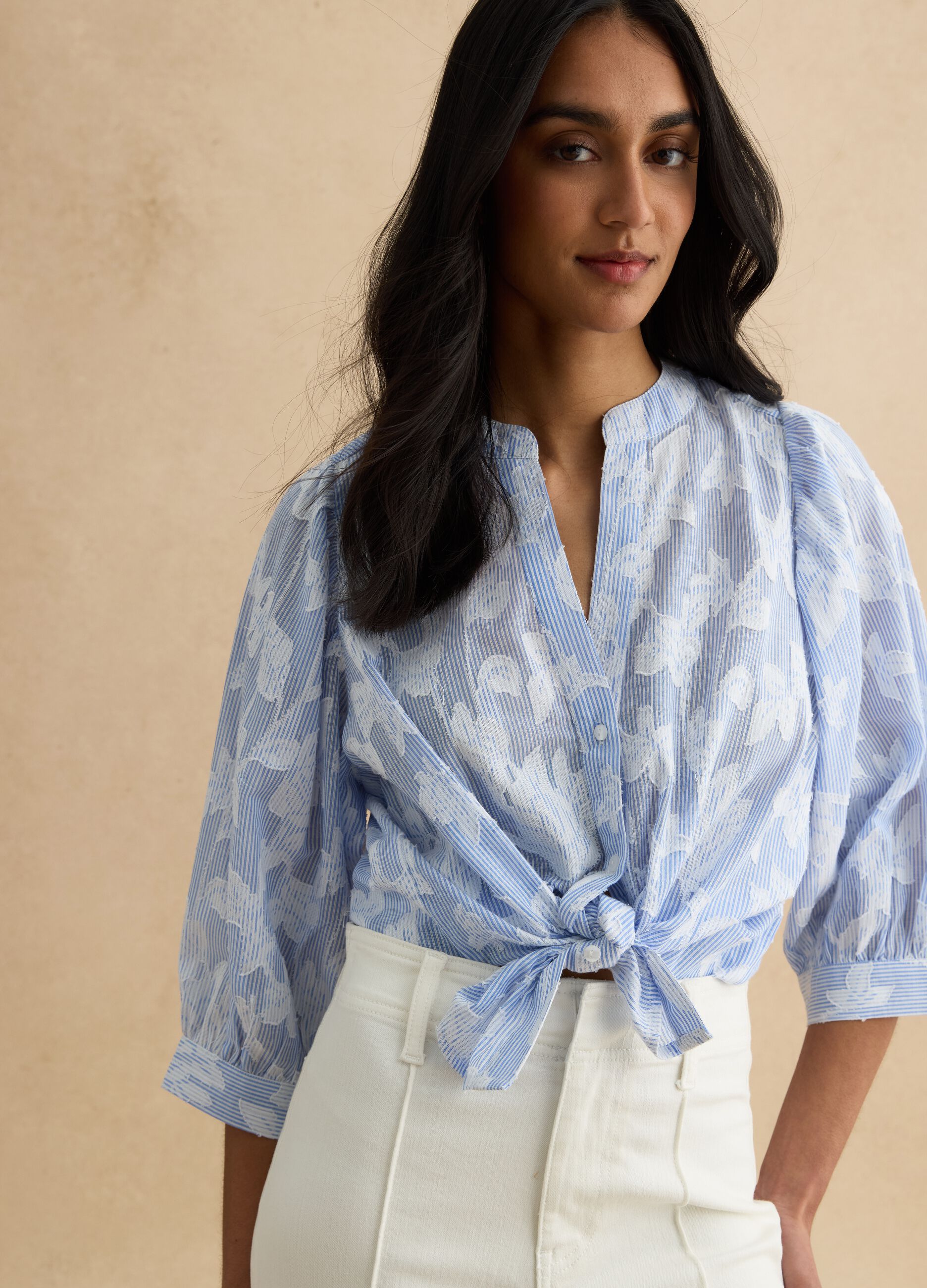 Multicolour pure cotton regular fit shirt with floral design