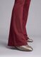 Red flared leggings in stretch fabric_3