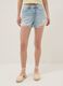 Light blue pure cotton denim shorts_1