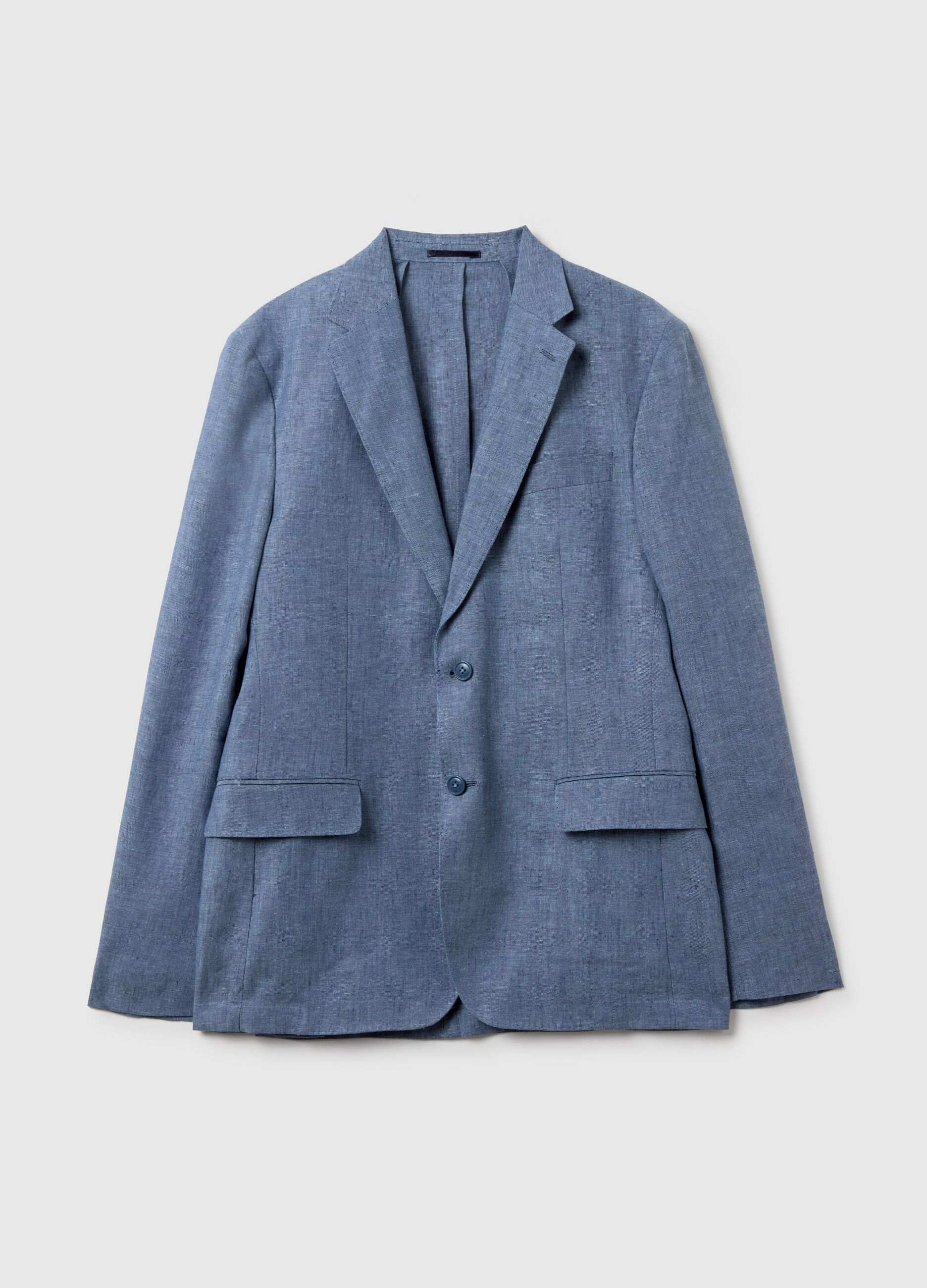 Blazer monopetto in lino