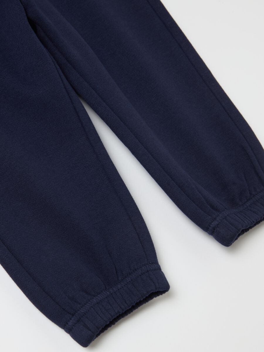 Cotton joggers with elasticated edging_3