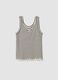 Brown striped pure cotton regular-fit tank top_0