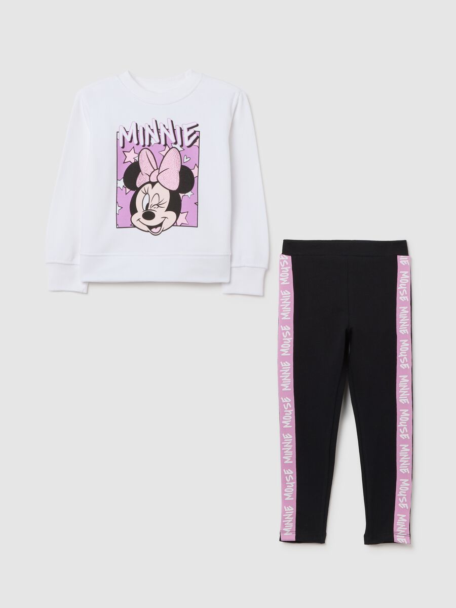 Jogging set with Minnie Mouse print and diamantés_0