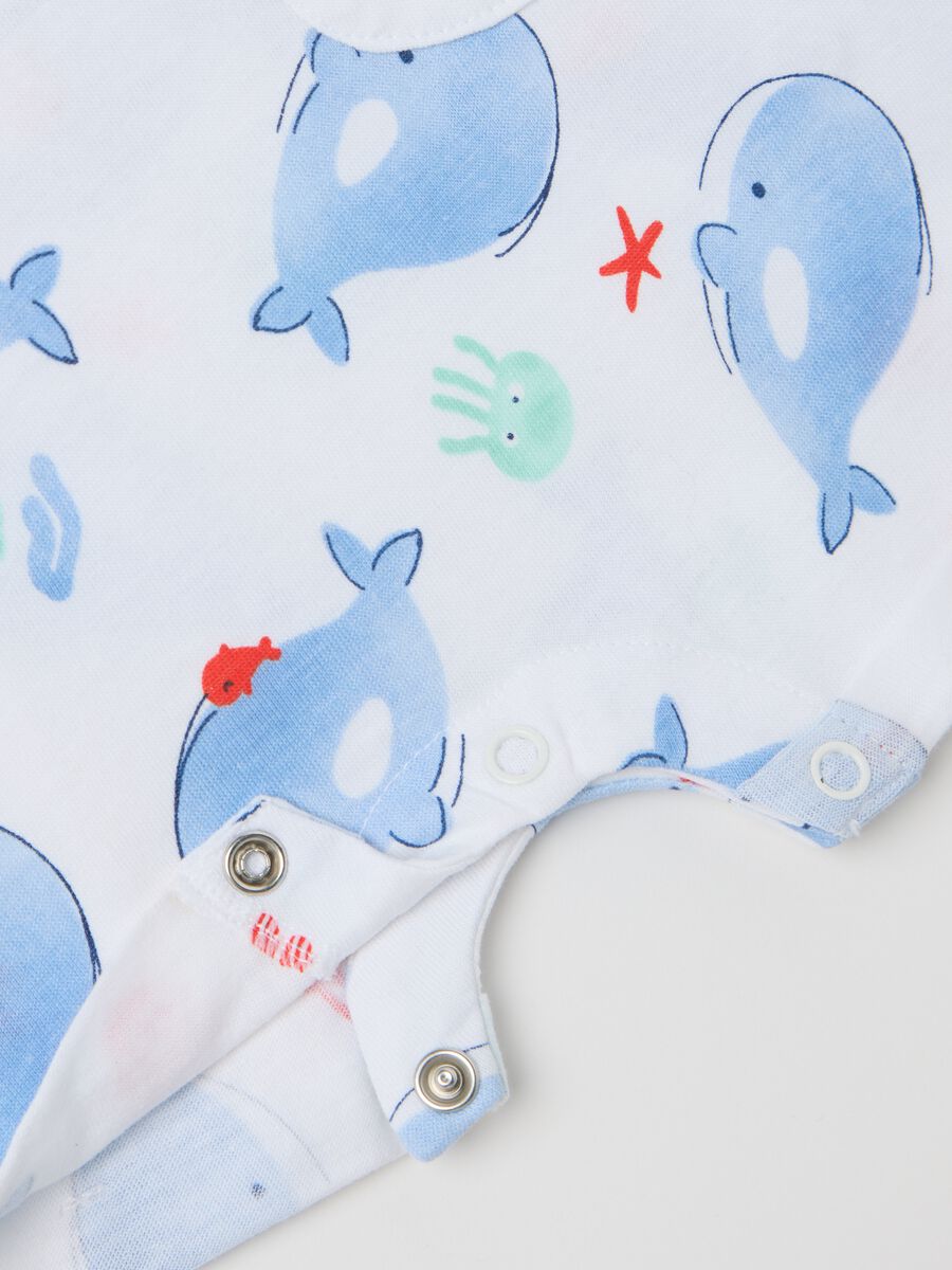 Cotton onesie with whales print_3