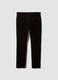 Brown five-pocket stretch cotton trousers_0