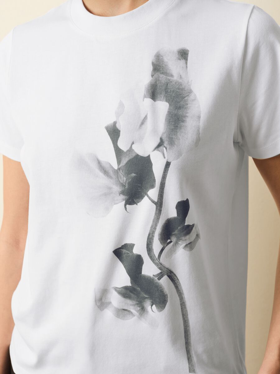 Cotton T-shirt with flowers print_2