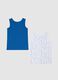 Multicoloured pure cotton kids' vest twin pack_1