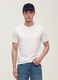 White mercerised pure cotton crew-neck T-shirt, regular fit_1