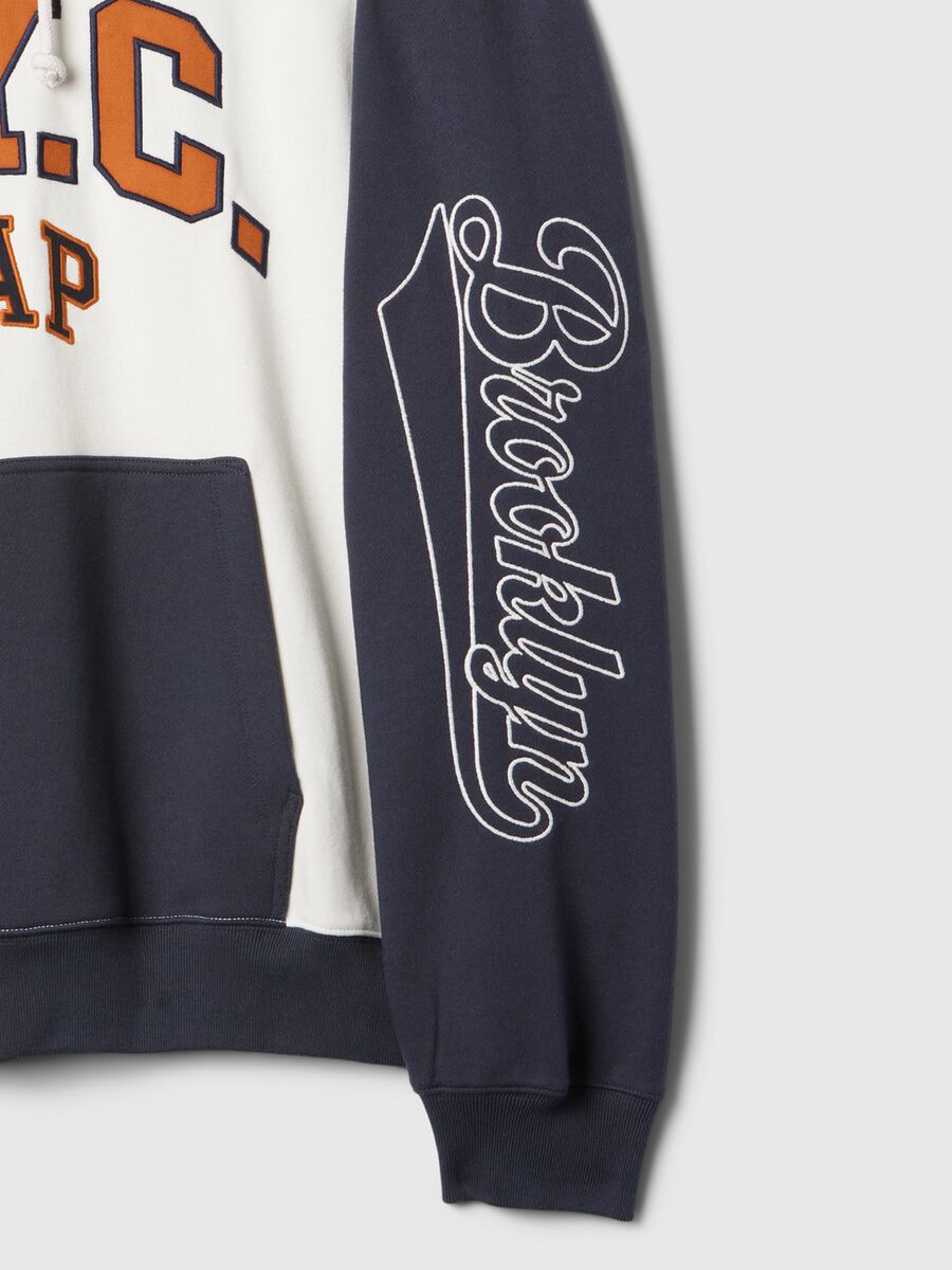 Colourblock sweatshirt with basketball motif and hood_4