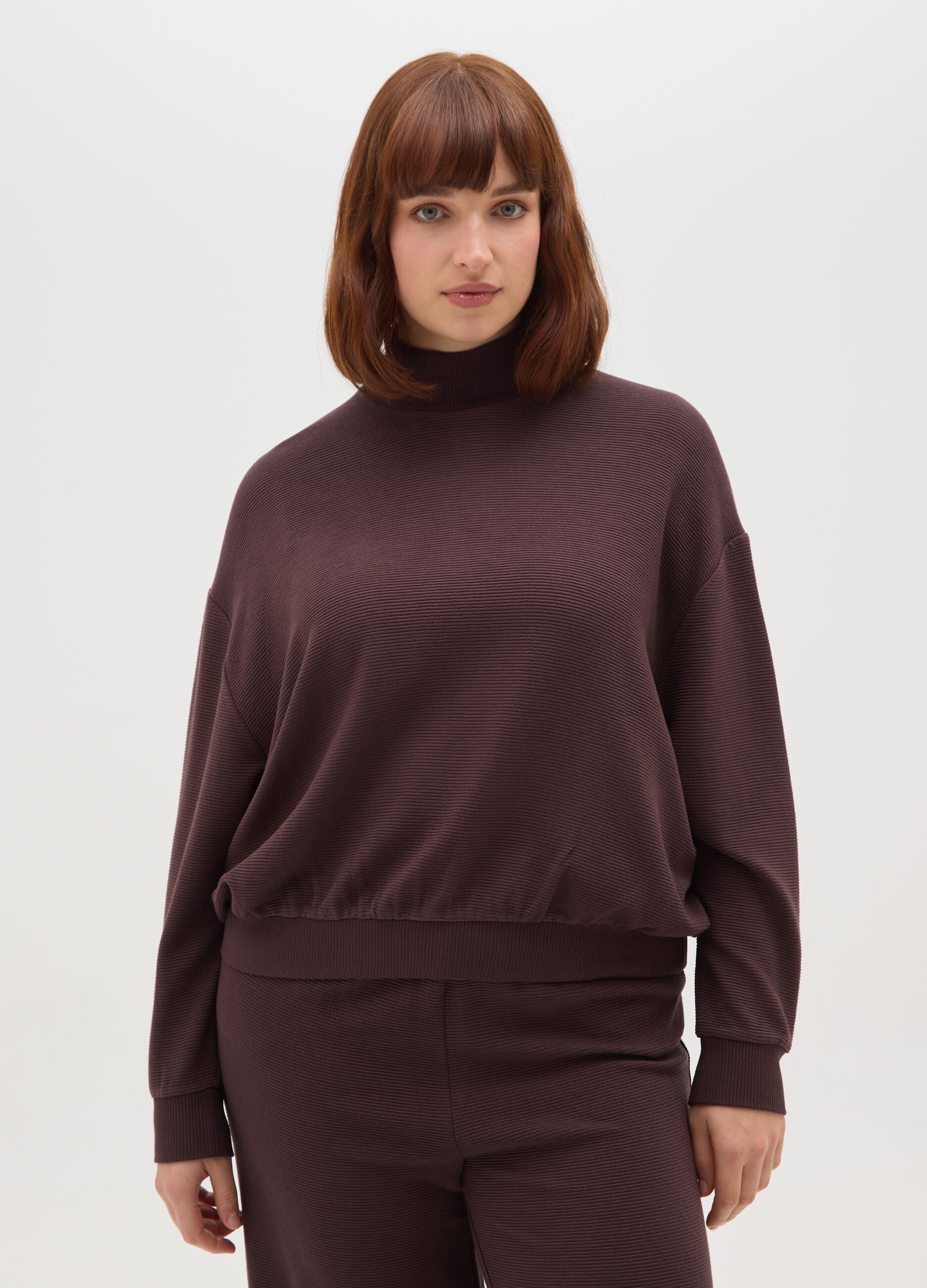 Brown regular fit sweatshirt