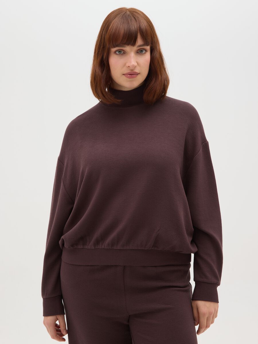 Brown regular fit sweatshirt_0