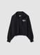 Black hooded sweatshirt in stretch viscose jersey, regular fit_4