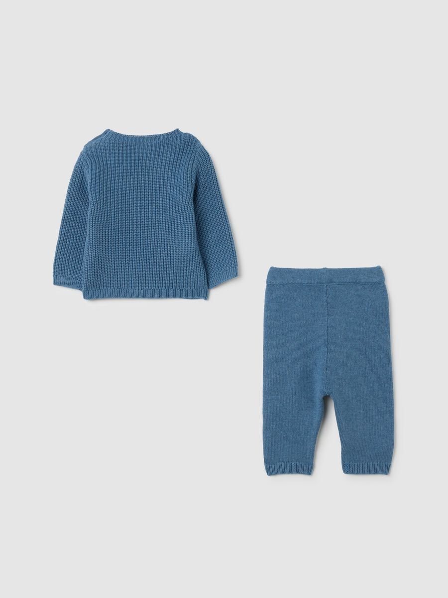 Newborn Set in Pure Blue Cotton_1