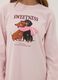 Pink organic cotton nightdress with crew neck_2