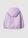 Purple regular fit jacket with hood for baby girl_1