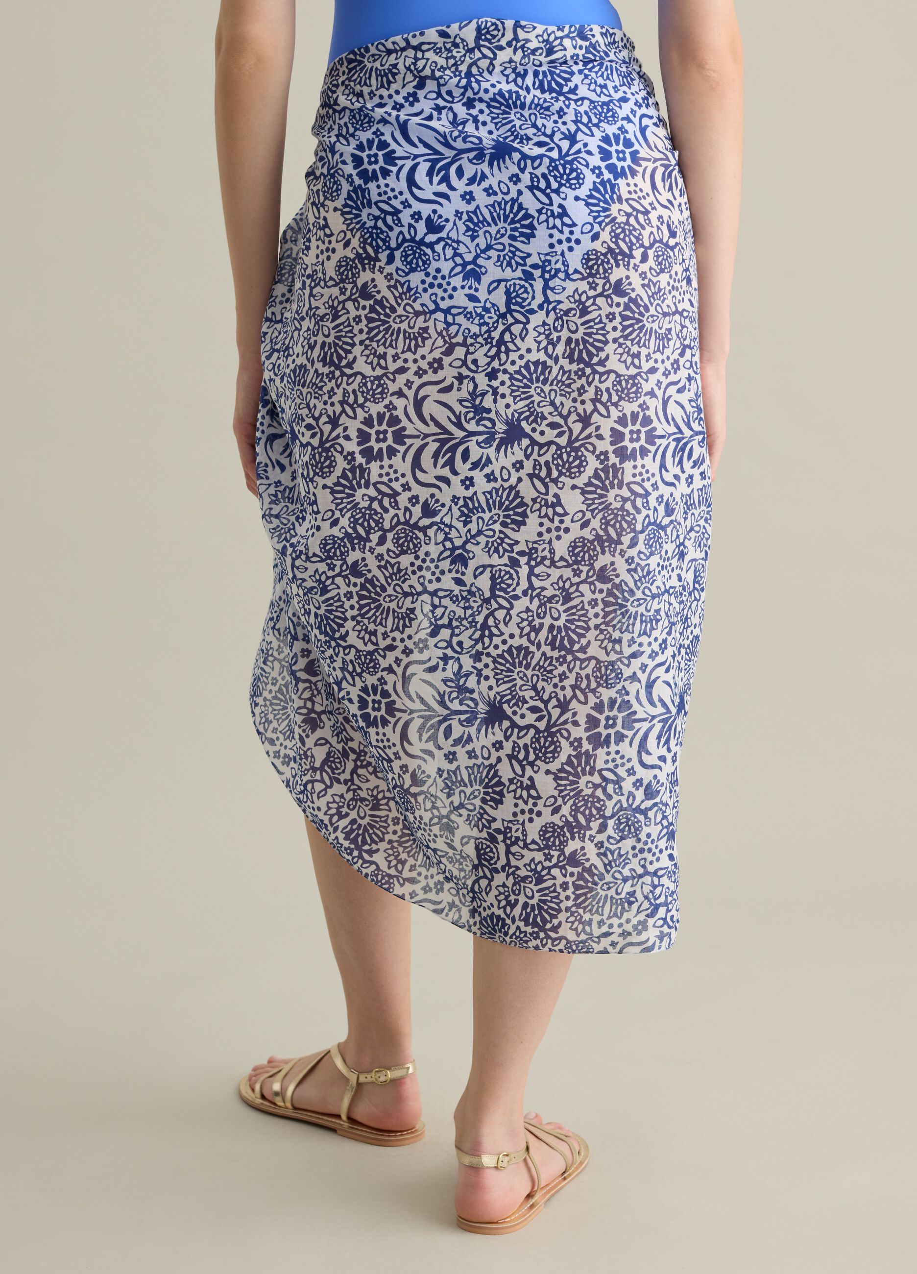 Pareo da donna in puro cotone multicolor regular fit