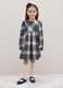 Girls' Multicolour Checked Flannel Dress - Regular Fit_0