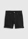 Stretch denim girlfriend shorts_3