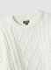 White crew-neck cable-knit jumper_1