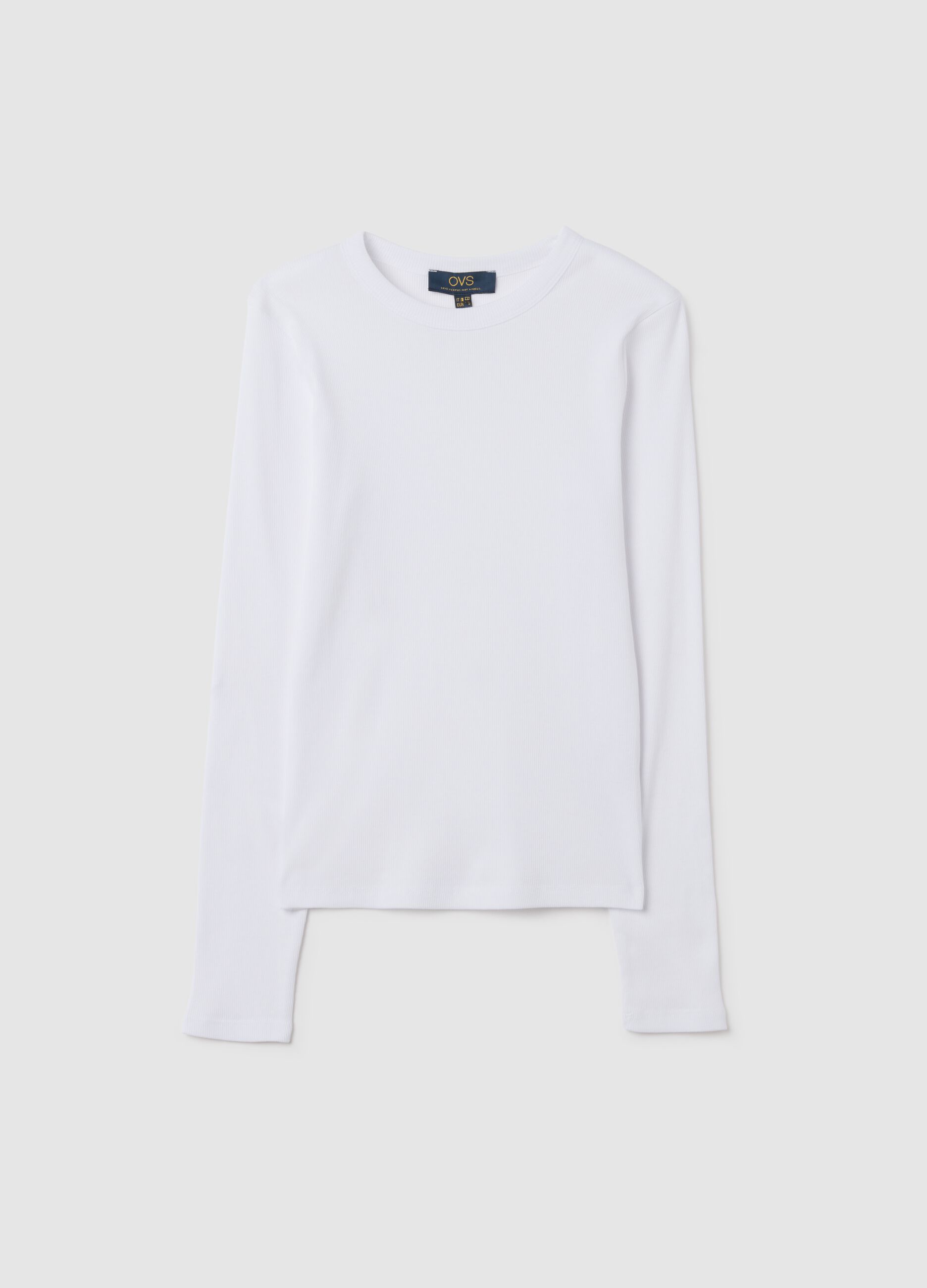 White pure cotton T-shirt regular fit