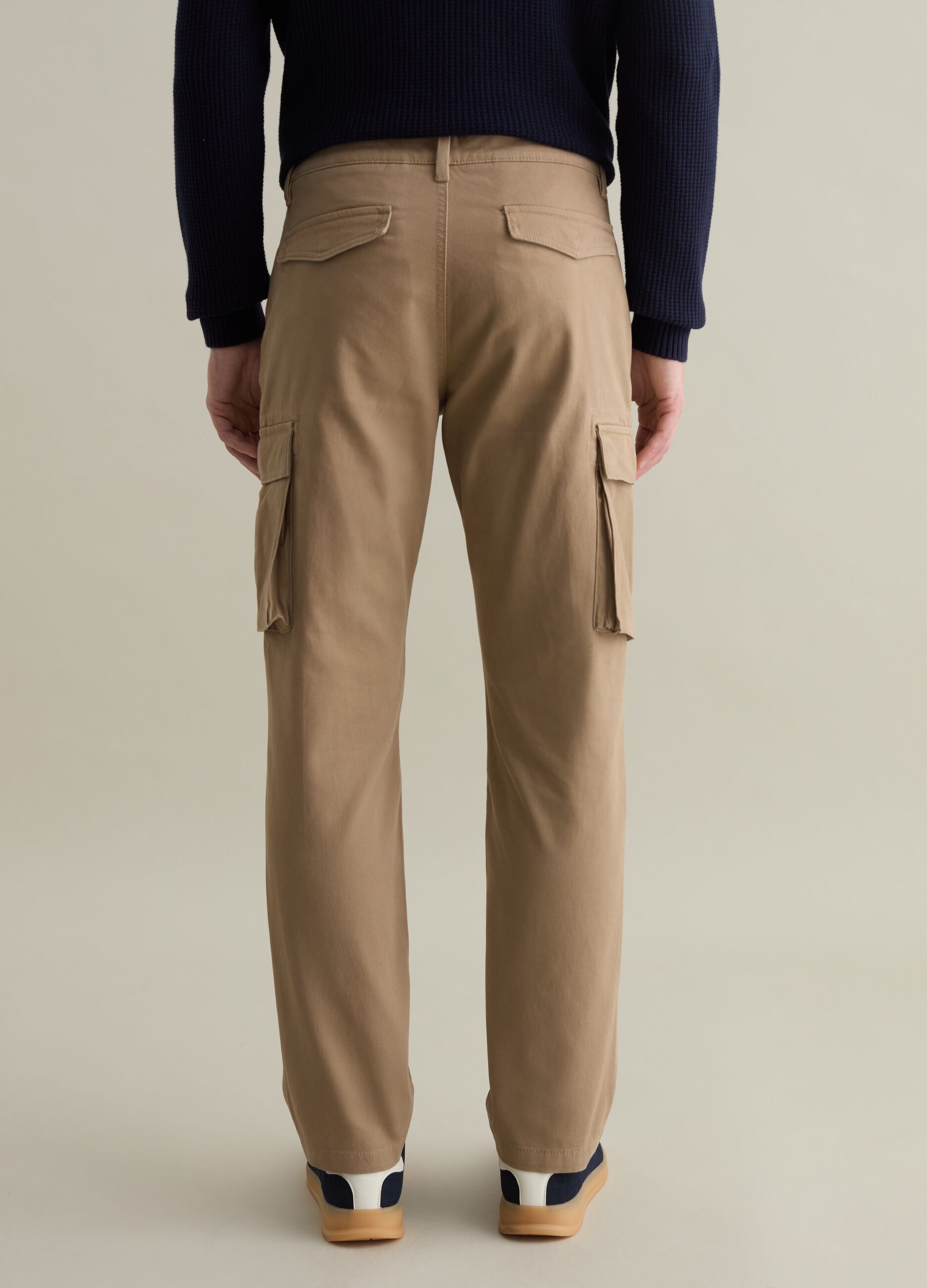 Cargo trousers in piquet