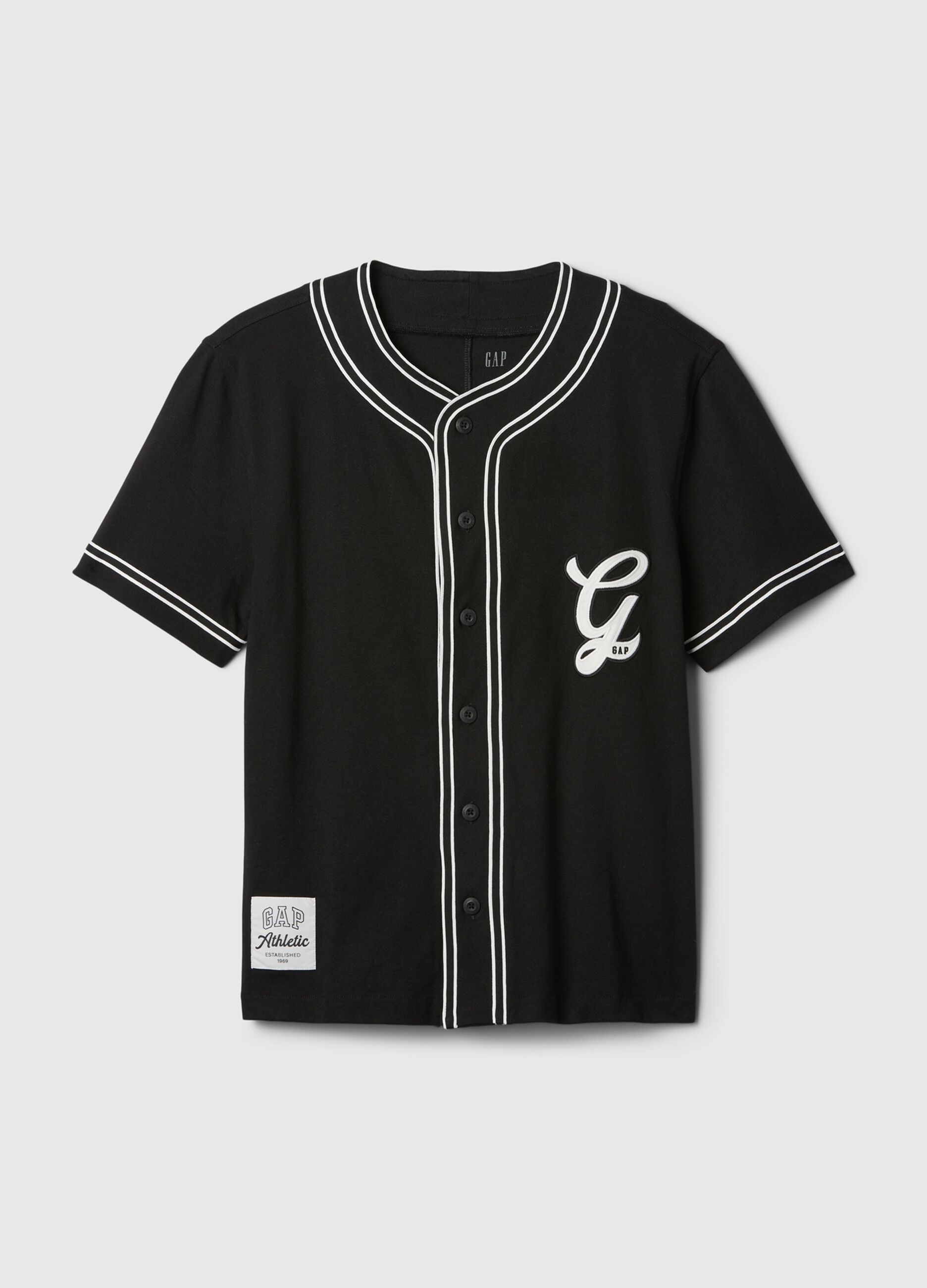 Camicia baseball con profili rigati