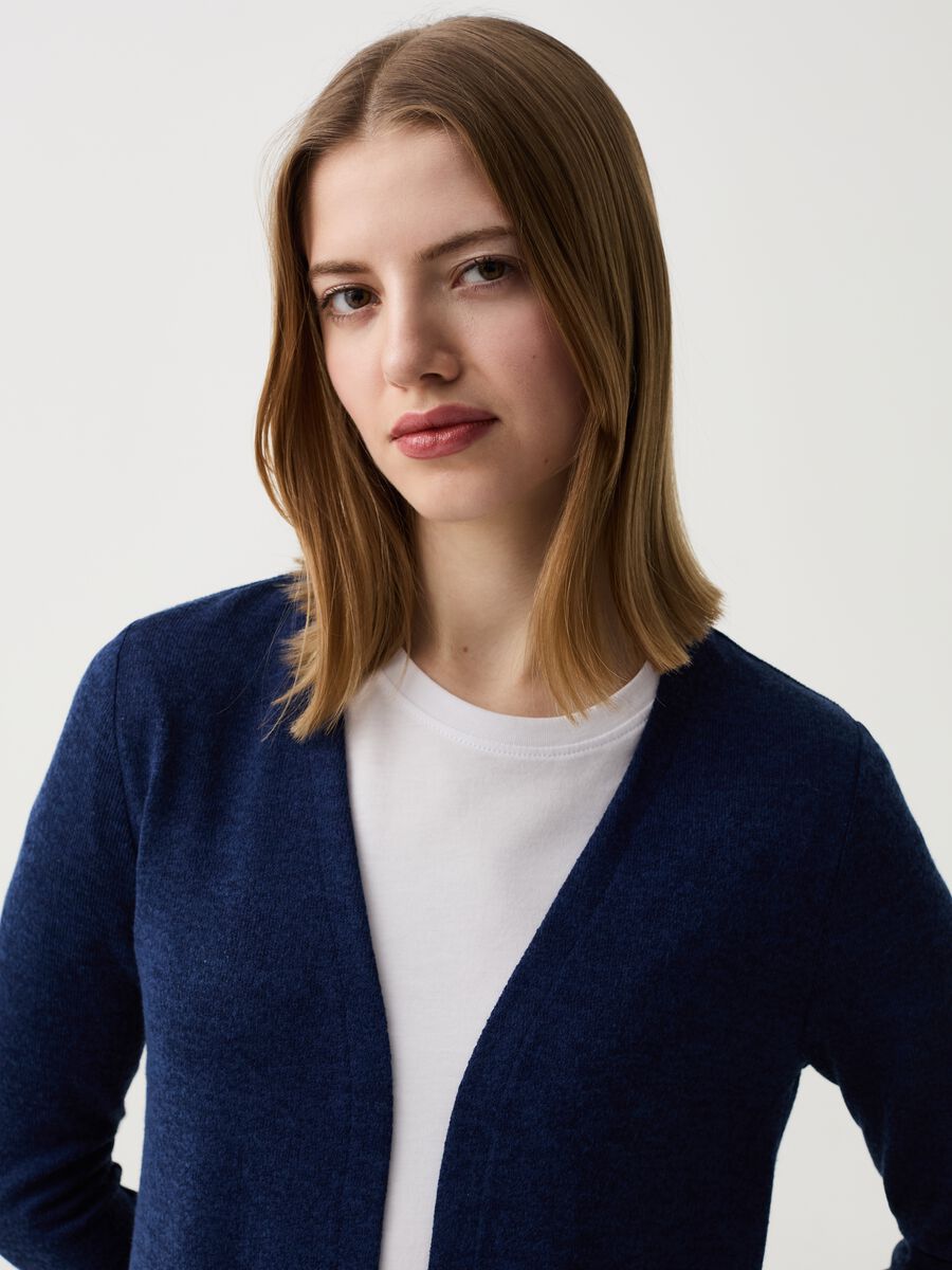 Open mélange cardigan_1