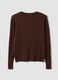 Maglia marrone in misto viscosa a trecce regular fit_2