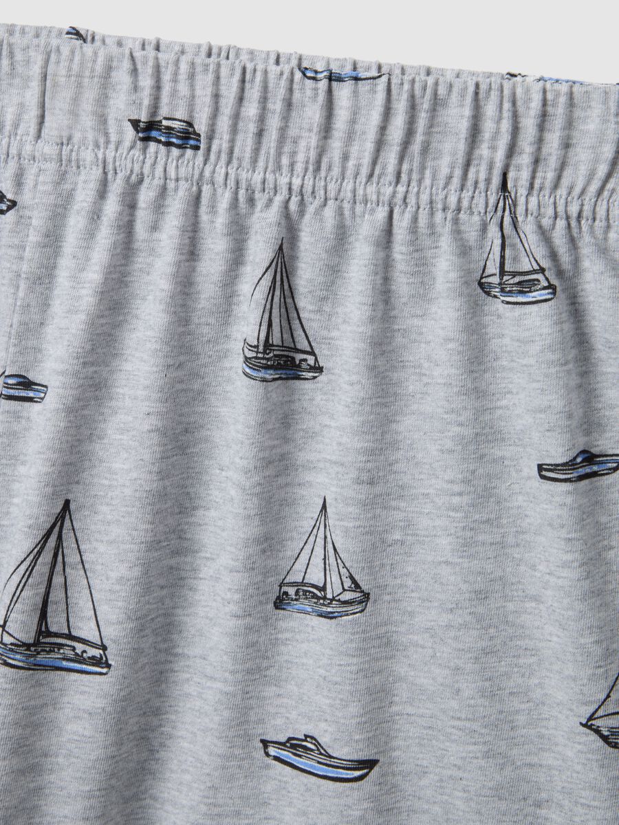 Multicolour pure organic cotton regular fit pyjamas with prints_5