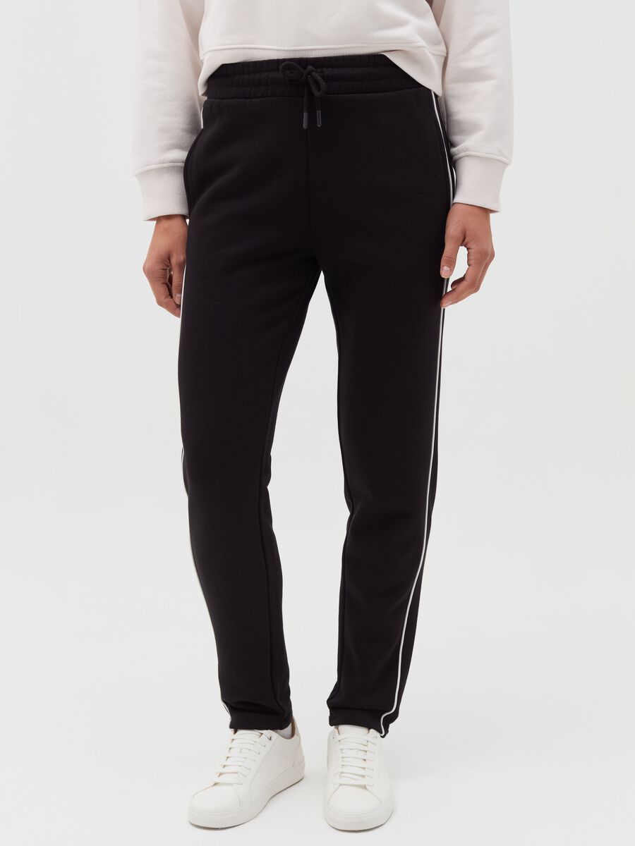 Essential joggers with striped edging_1