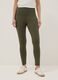 Green viscose maternity leggings with a slim fit_1