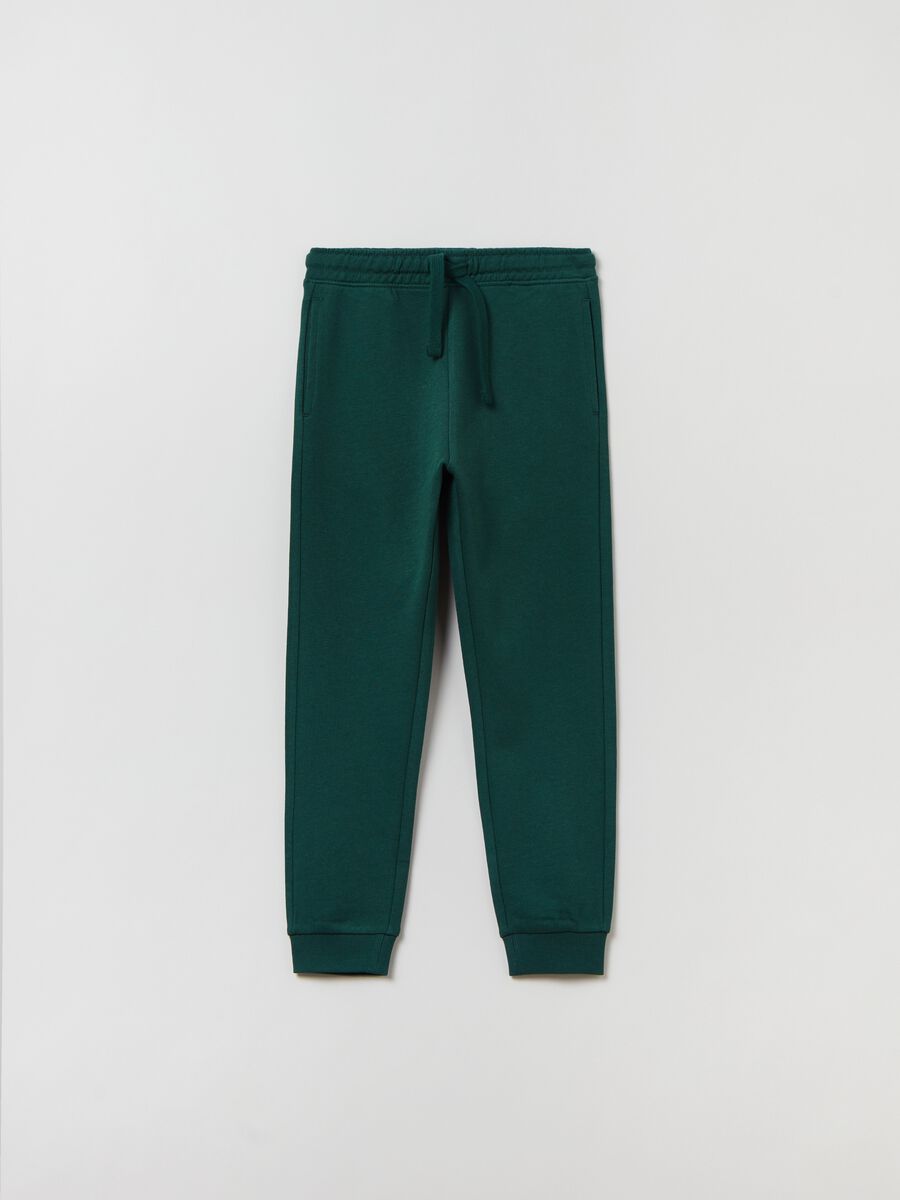 Joggers in felpa con coulisse_0