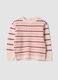 Pink viscose-blend crew-neck jumper, regular fit, with hearts_0