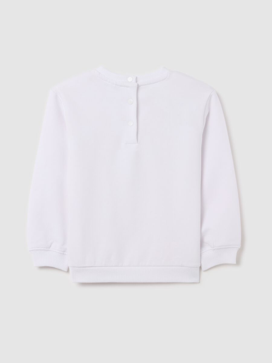 Sweatshirt with diamantés and flowers with sunglasses print_1