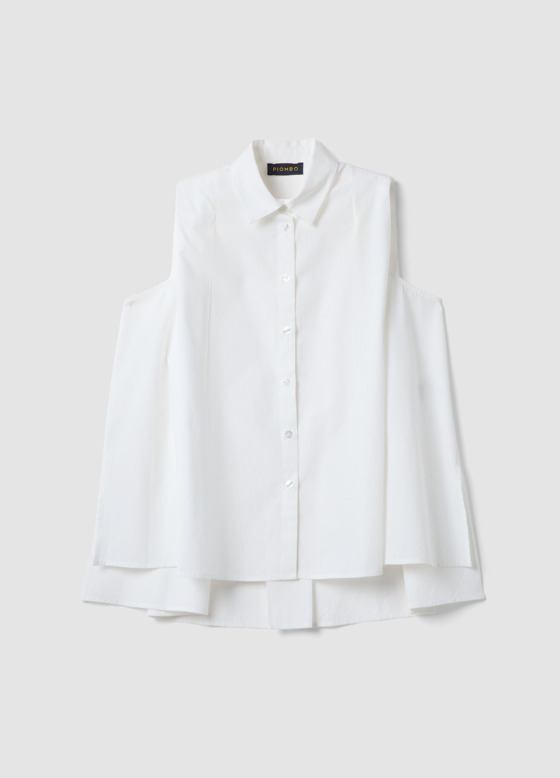 White pure-cotton shirt with classic collar