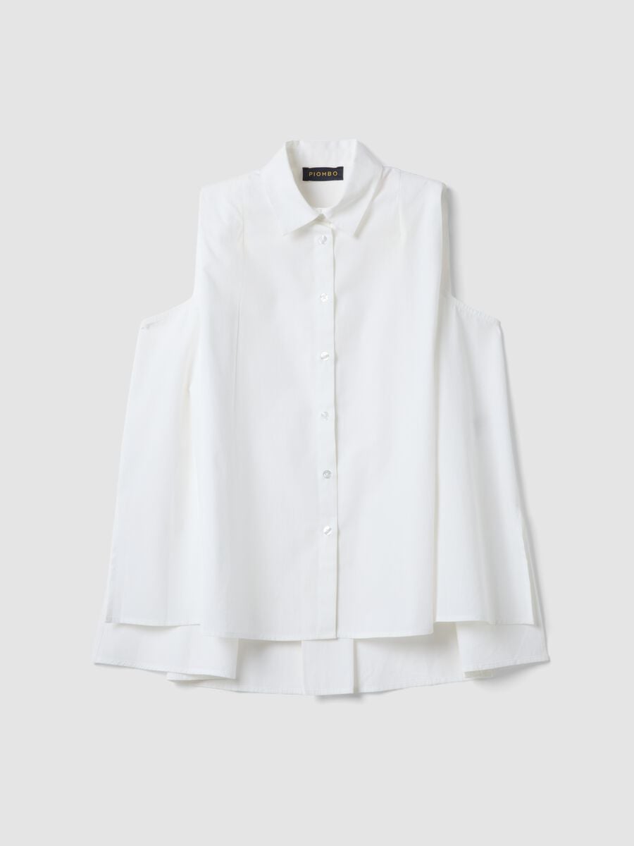 White pure-cotton shirt with classic collar_4