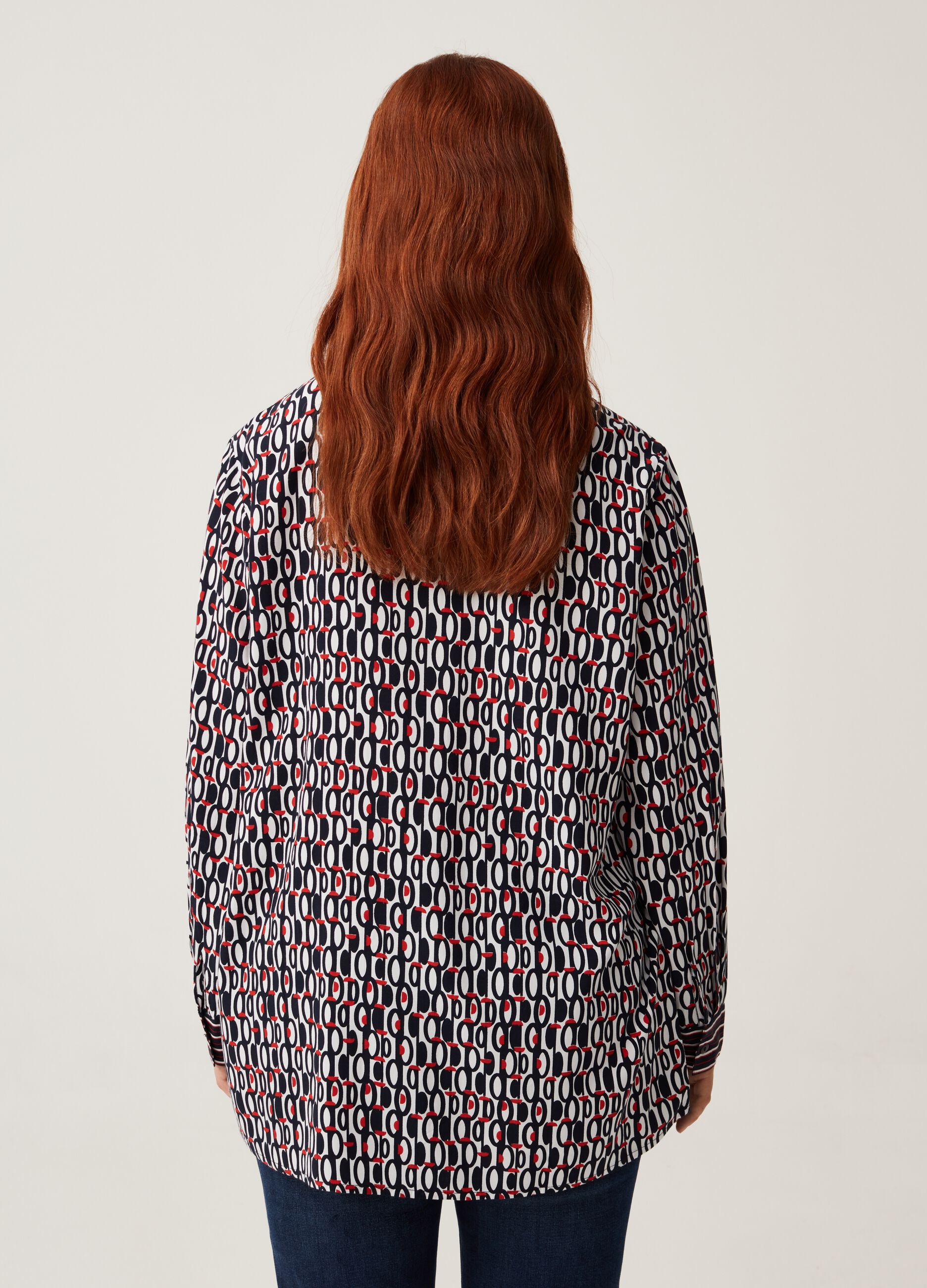 Camicia in viscosa stampa all-over Curvy MYA_2