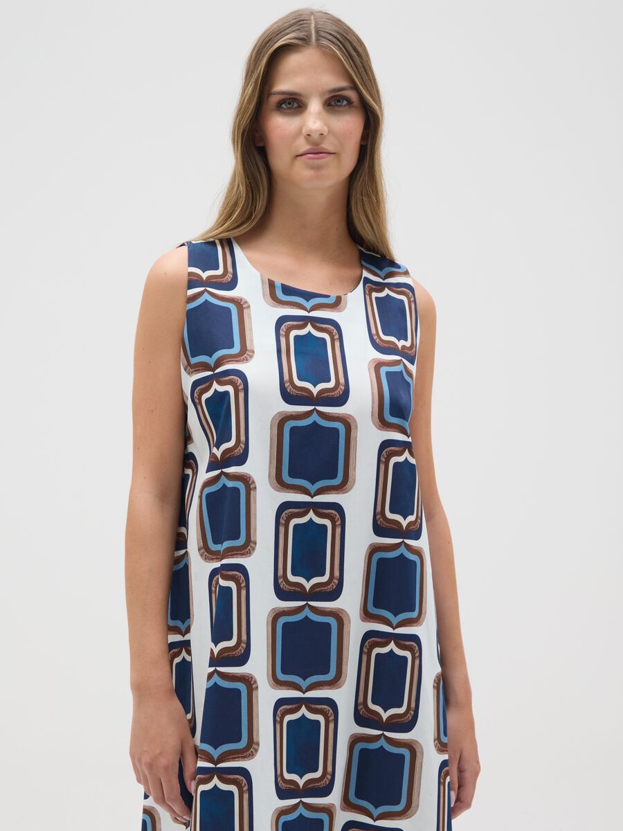Women's multicolour cotton dress regular fit_1