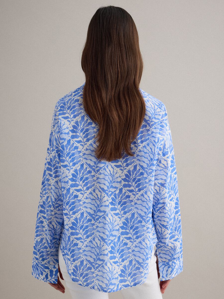 Multicolour pure cotton regular fit shirt with floral pattern_2