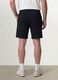 Black cotton-blend shorts with elasticated waist, regular fit_3