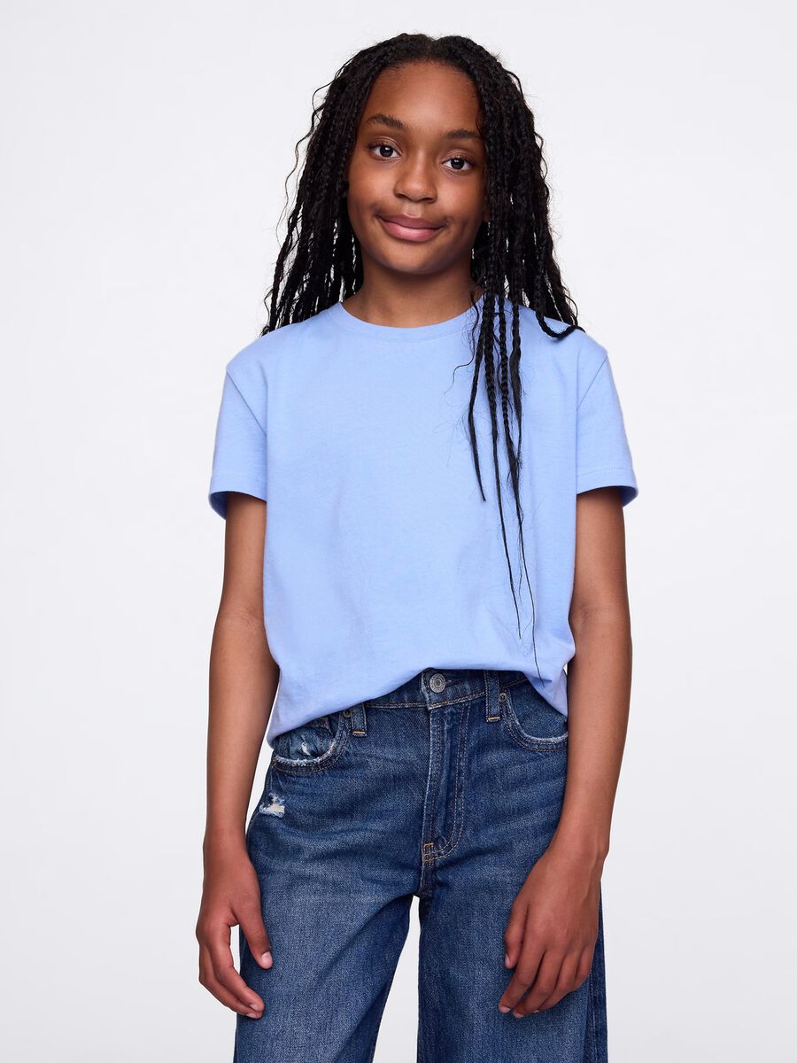 Light blue cotton T-shirt_0