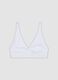 White stretch organic cotton triangle bra_4