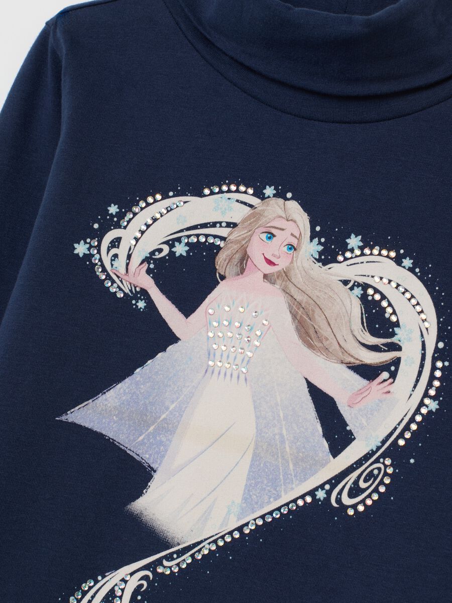 Girls' blue cotton regular fit T-shirt with print_2