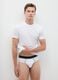 Set of white pure cotton regular fit briefs_0