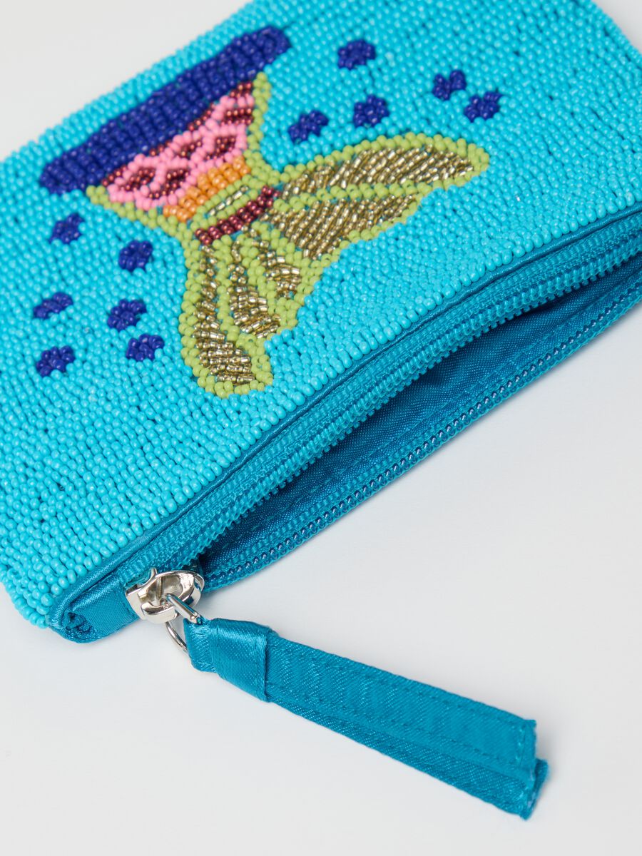 Blue wallet with glass decorations_2