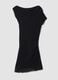 Black stretch-fabric dress with draping, regular fit_6