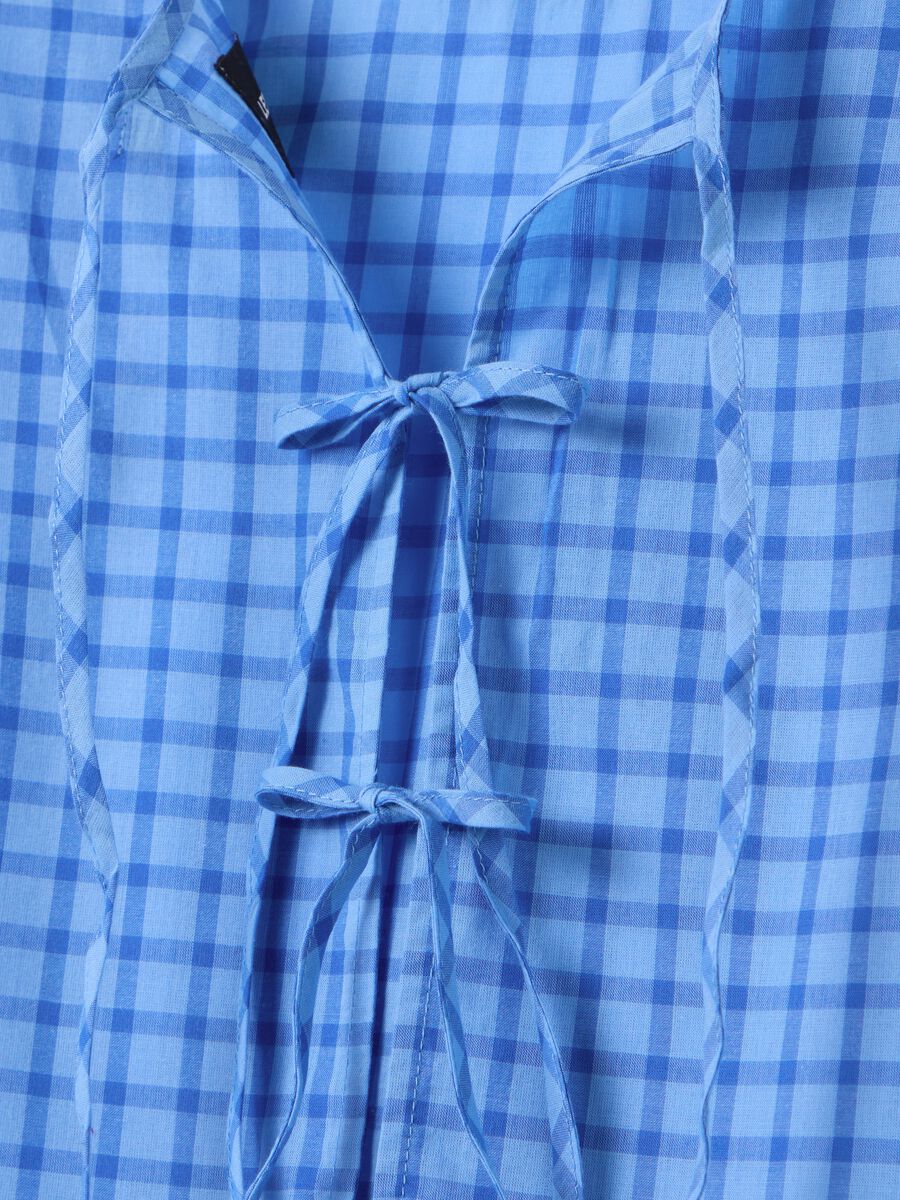 Women's light-blue pure cotton top with regular fit_5