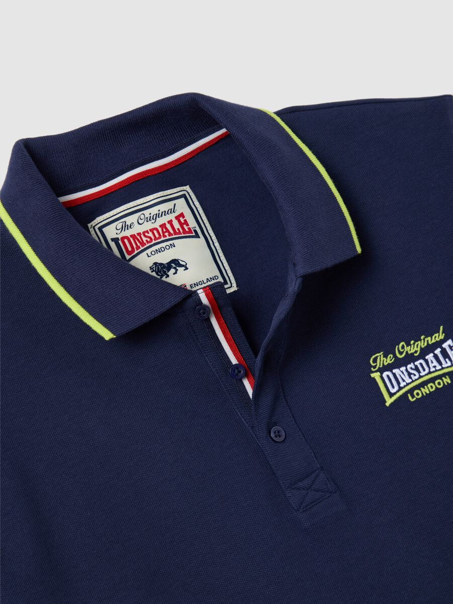 Lonsdale blue cotton polo shirt_5