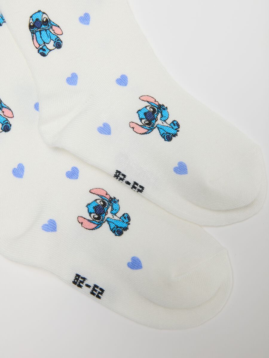 Collant bianchi da bambina in misto bamboo con stampa Disney_1
